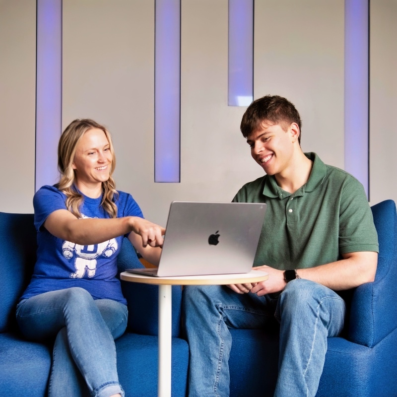 an advisor works with a student on endorsements